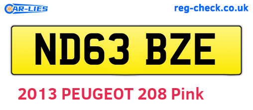 ND63BZE are the vehicle registration plates.