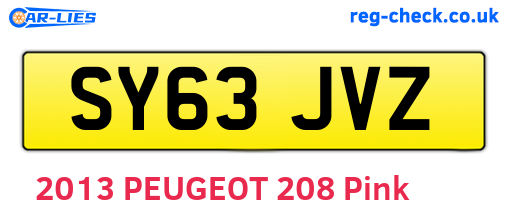 SY63JVZ are the vehicle registration plates.