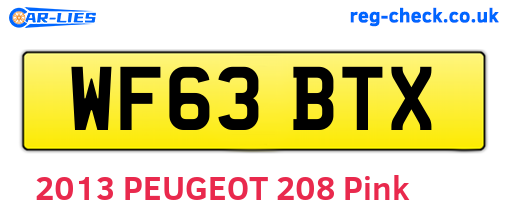 WF63BTX are the vehicle registration plates.