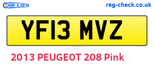 YF13MVZ are the vehicle registration plates.
