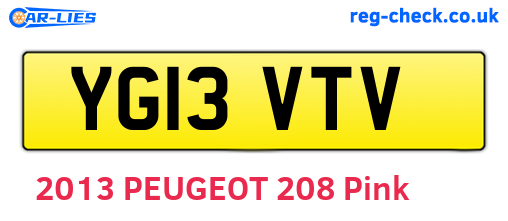 YG13VTV are the vehicle registration plates.