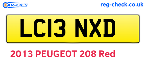 LC13NXD are the vehicle registration plates.
