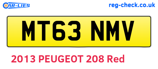 MT63NMV are the vehicle registration plates.