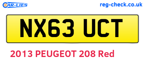 NX63UCT are the vehicle registration plates.