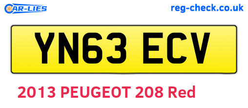YN63ECV are the vehicle registration plates.