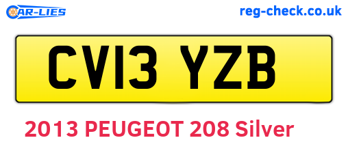 CV13YZB are the vehicle registration plates.