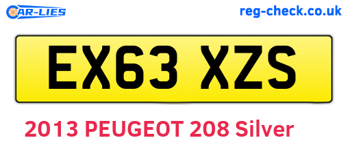 EX63XZS are the vehicle registration plates.
