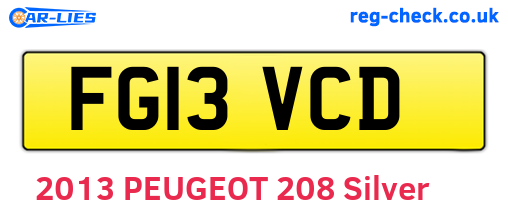 FG13VCD are the vehicle registration plates.
