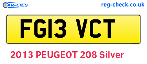 FG13VCT are the vehicle registration plates.