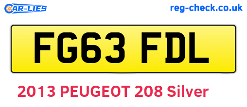FG63FDL are the vehicle registration plates.