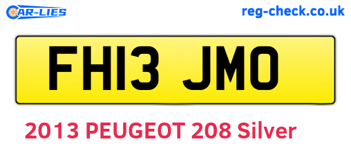 FH13JMO are the vehicle registration plates.
