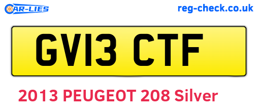 GV13CTF are the vehicle registration plates.