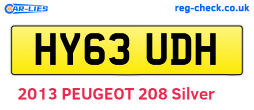 HY63UDH are the vehicle registration plates.