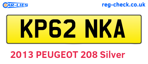 KP62NKA are the vehicle registration plates.