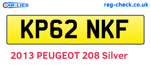 KP62NKF are the vehicle registration plates.