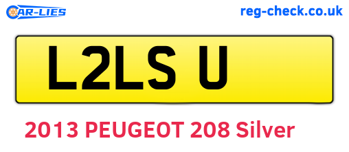 L2LSU are the vehicle registration plates.