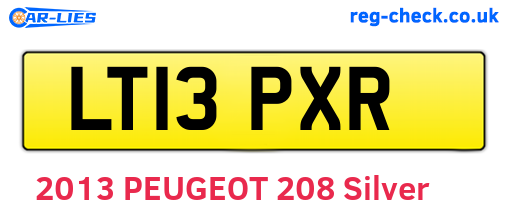 LT13PXR are the vehicle registration plates.