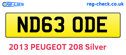 ND63ODE are the vehicle registration plates.