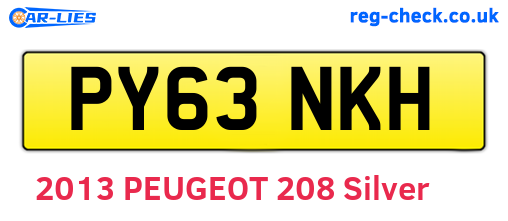 PY63NKH are the vehicle registration plates.