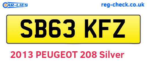SB63KFZ are the vehicle registration plates.