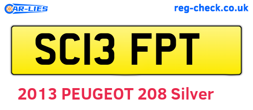 SC13FPT are the vehicle registration plates.
