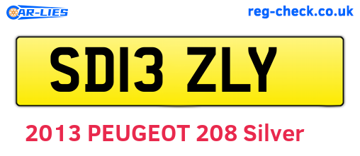 SD13ZLY are the vehicle registration plates.