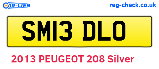 SM13DLO are the vehicle registration plates.