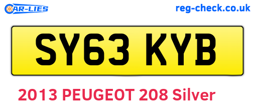 SY63KYB are the vehicle registration plates.