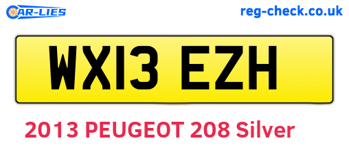 WX13EZH are the vehicle registration plates.