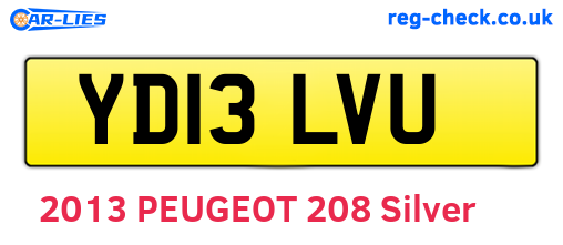YD13LVU are the vehicle registration plates.