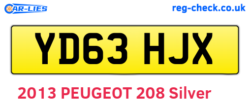 YD63HJX are the vehicle registration plates.