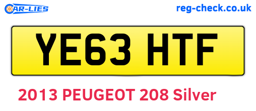 YE63HTF are the vehicle registration plates.