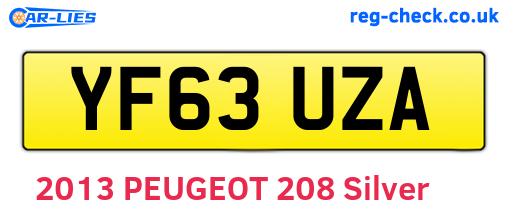 YF63UZA are the vehicle registration plates.