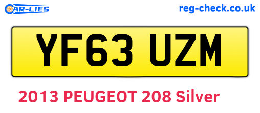 YF63UZM are the vehicle registration plates.