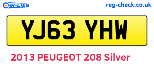 YJ63YHW are the vehicle registration plates.
