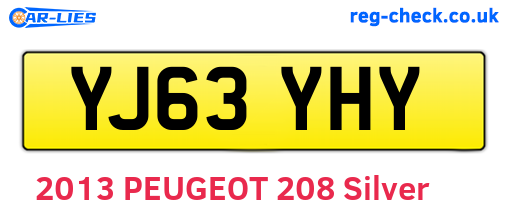 YJ63YHY are the vehicle registration plates.