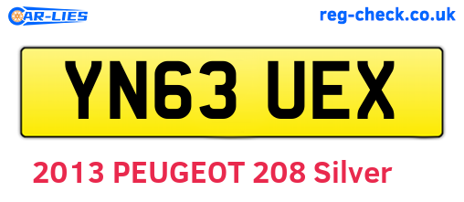 YN63UEX are the vehicle registration plates.