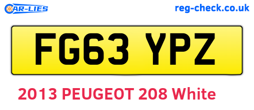FG63YPZ are the vehicle registration plates.