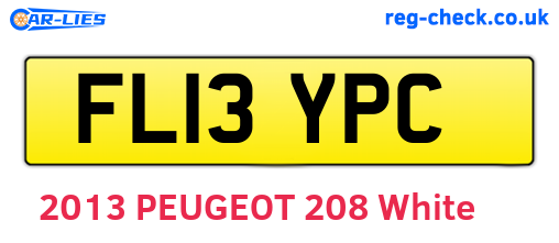 FL13YPC are the vehicle registration plates.