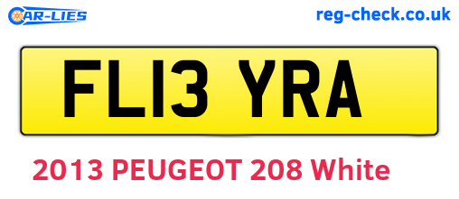 FL13YRA are the vehicle registration plates.