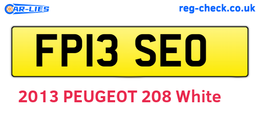 FP13SEO are the vehicle registration plates.