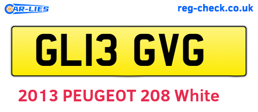 GL13GVG are the vehicle registration plates.