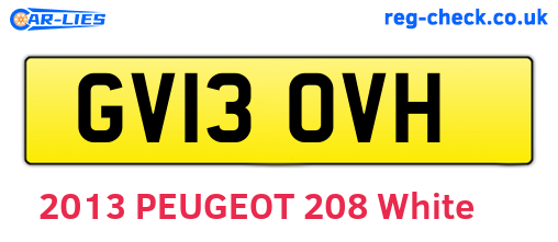 GV13OVH are the vehicle registration plates.