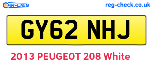 GY62NHJ are the vehicle registration plates.