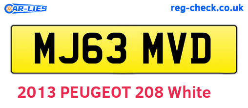 MJ63MVD are the vehicle registration plates.