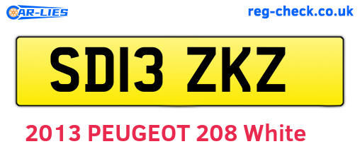 SD13ZKZ are the vehicle registration plates.