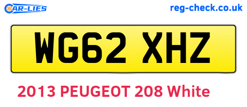 WG62XHZ are the vehicle registration plates.