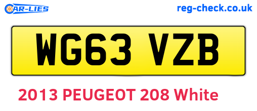 WG63VZB are the vehicle registration plates.