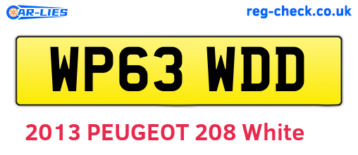 WP63WDD are the vehicle registration plates.