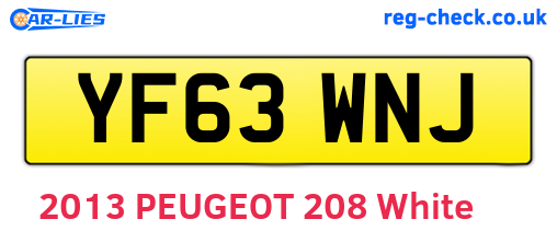 YF63WNJ are the vehicle registration plates.